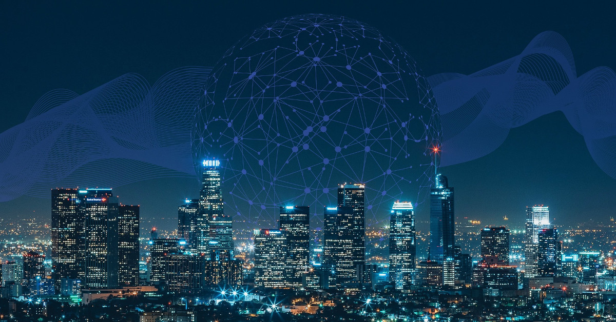 Skyscraper city network.