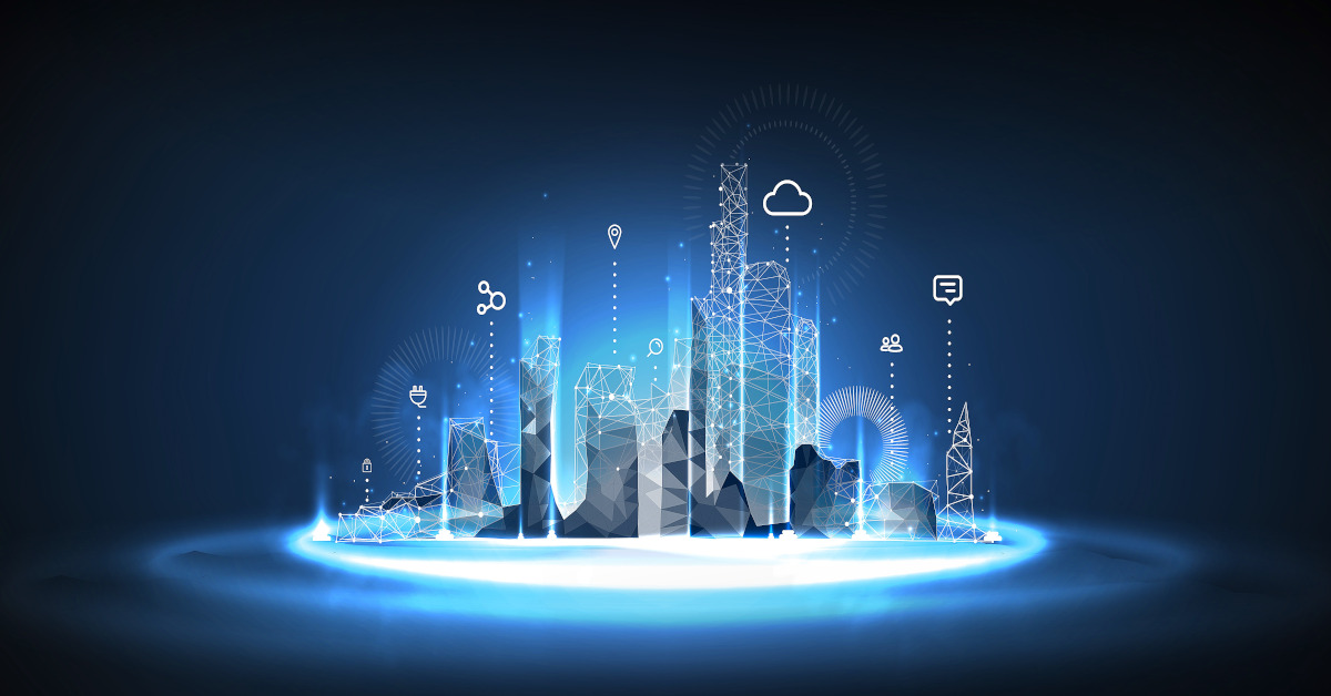 3D image of smart city.
